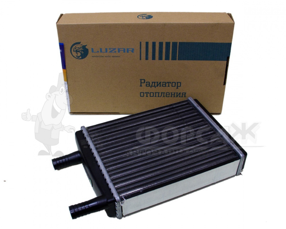 Радиатор отопителя для а/м  3302, 2217 ф18мм (2-х рядн. алюм.) LUZAR