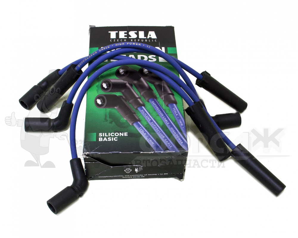 Провода в/в для а/м  3302 дв.4216 Евро-3 силикон TESLA (к-кт)